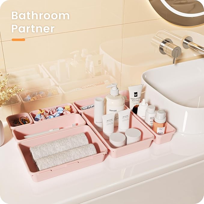 A-LuGei 【28PCS】 Drawer Organizer, Bathroom Organizers and Storage, Makeup - Image 2