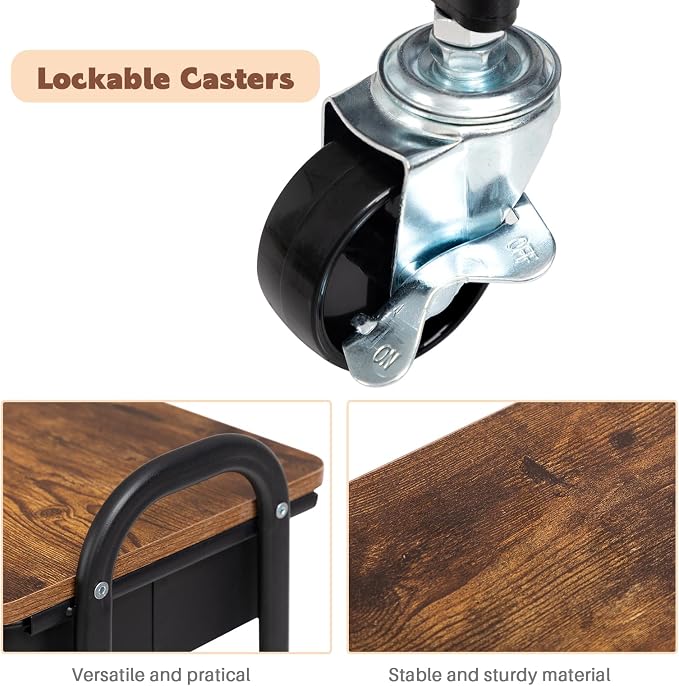AGTEK Movable Rolling Organizer Cart - Image 4