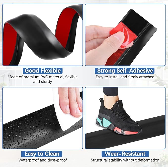 Vinyl Door Threshold Flooring Transition Strip Self Adhesive Carpet Edging Strip - Image 3