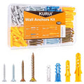 KURUI Wall Anchors Kit for Hanging Wall Art Decor, Plant Hooks, 135 Screws and by KURUI