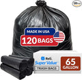 Reli. SuperValue 65 Gallon Trash Bags | 120 Count | Made in USA | Heavy Duty | by Reli