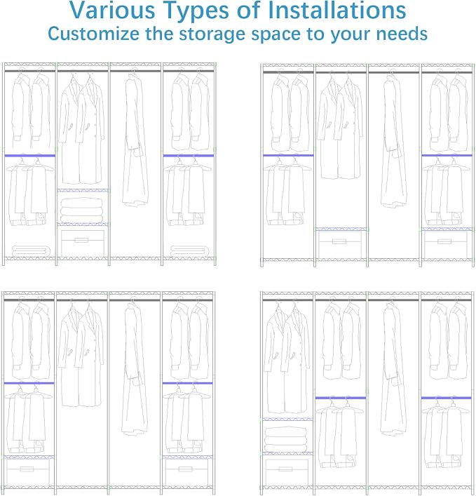 VIPEK V40 Wire Garment Rack Heavy Duty Clothes Rack - Image 7