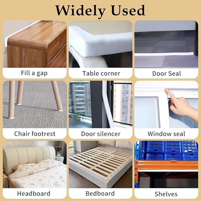 Strong Adhesive Door Weather Stripping, 2Inch Wide X 1/13 Inch Thick, Foam - Image 7