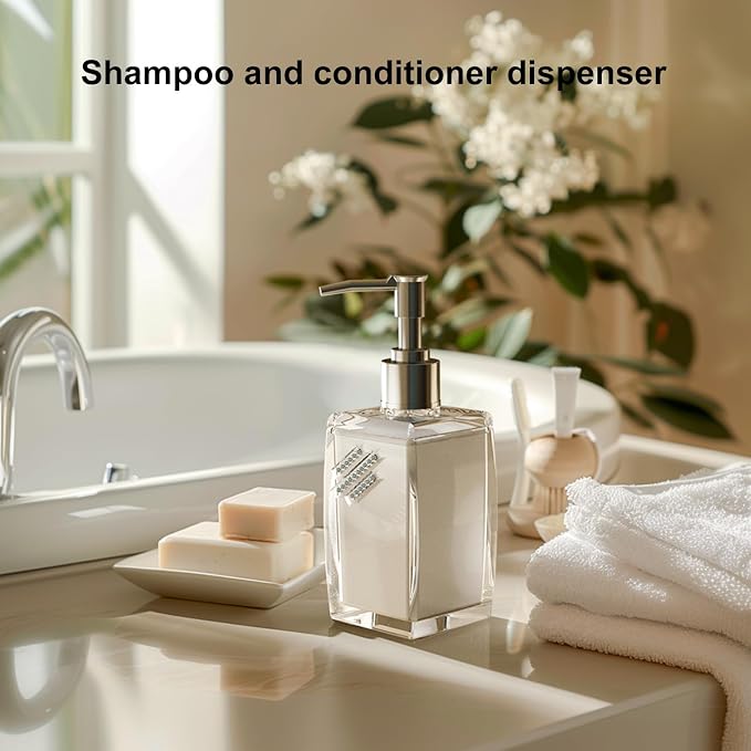 Black Soap Dispenser with Refillable Plastic Pump - Image 2