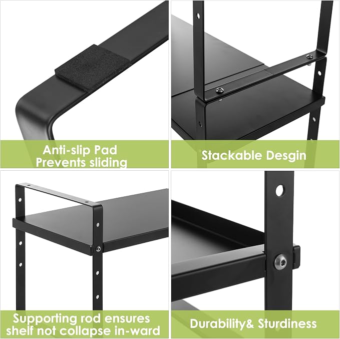 Expandable Cabinet Shelf Organizer Rack, Stackable Kitchen Counter Storage - Image 7