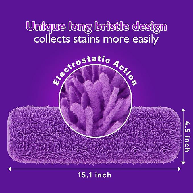 Reusable Mop Pads for Swiffer PowerMop, 8 Pack Microfiber Mop Pad Refill - Image 3