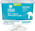 Nature Clean All Natural Dishwasher Pods, Plant-Based Non Toxic Dishwasher by NatureClean