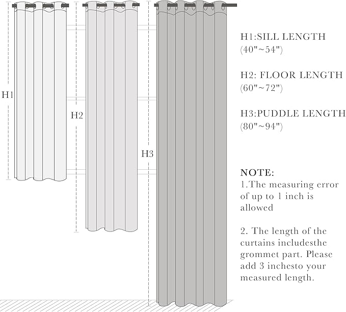 PONY DANCE Sage Green Kitchen Curtains 45 inch Length, Thermal Insulated - Image 7
