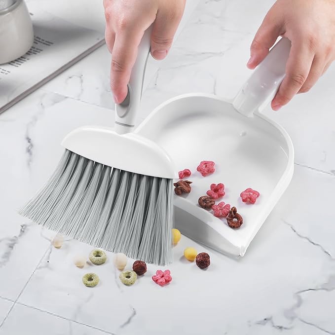 NACENA Small Dust Pan and Brush Set, Mini Broom and Dustpan Set Small Hand - Image 4
