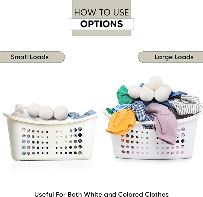 RAYTRADE Wool Dryer Balls 6-Pack 100% Made of Organic New Zealand Wool Reduces - Image 6
