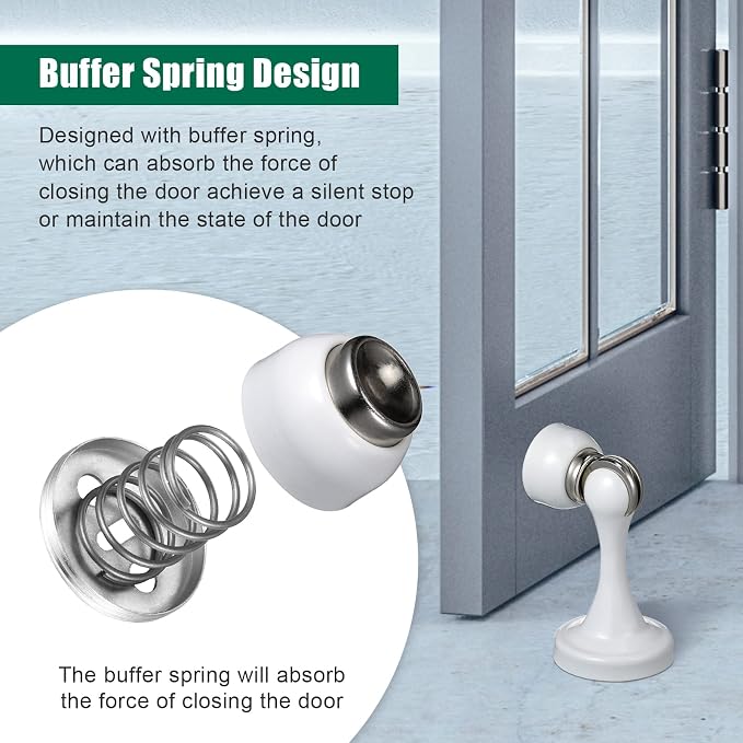 8 Pcs Magnetic Door Stoppers Stainless Steel Door Stops Magnetic Catch Holder - Image 5