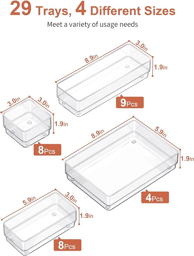 SMARTAKE 29-Piece Drawer Organizer - Image 2