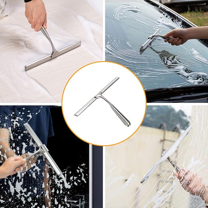 Shower Squeegee for Shower Doors 10 Inch Bathroom Squeegee for Windows - Image 3