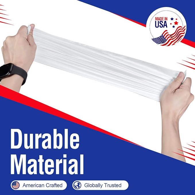 Delxo 40-45 Gallon Clear Trash Bags, Durable & Puncture-Resistant Plastic Can - Image 4