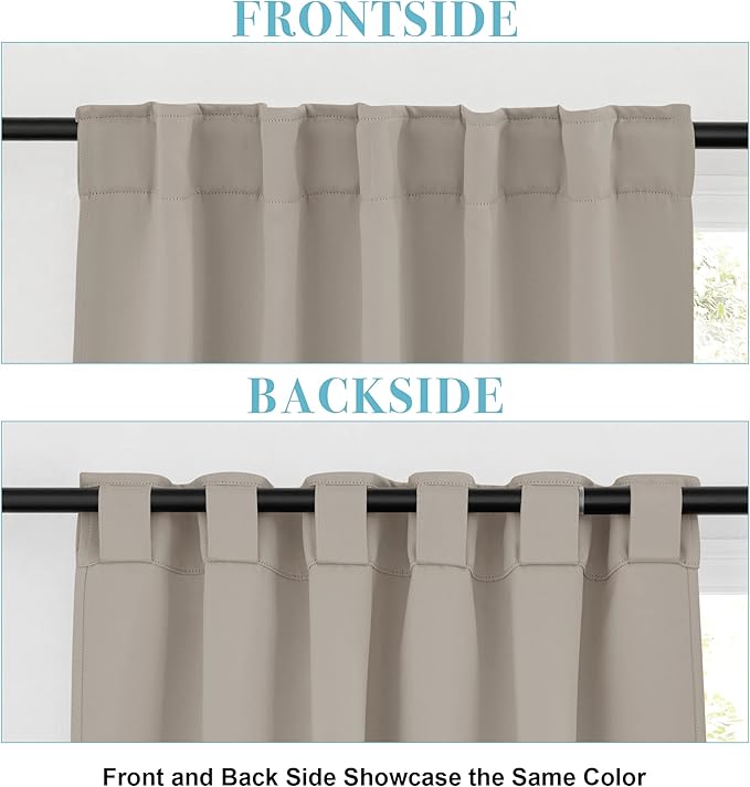 RYB HOME Blackout Curtains for Bathroom - Image 3