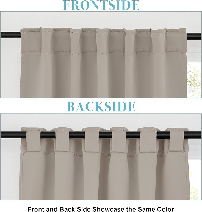 RYB HOME Blackout Curtains for Living Room Thermal Insulated Privacy Window - Image 3