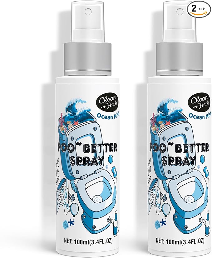 Clean-n-Fresh Toilet Spray, Ocean Mist, Air Freshener Bathroom Spray, Toilet by Clean-n-Fresh
