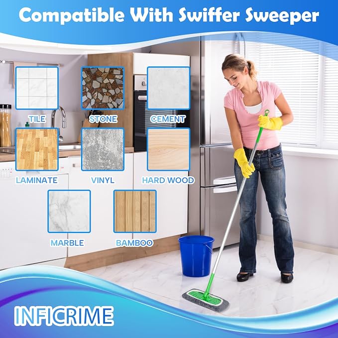 6 Pack Reusable Microfiber Mop Pads Compatible - Image 5