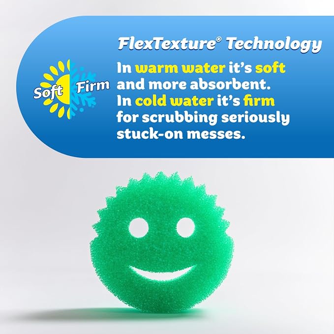 Scrub Daddy 6 Kitchen Sponges & 1 Daddy Caddy Dish Sponge Holder - Image 3