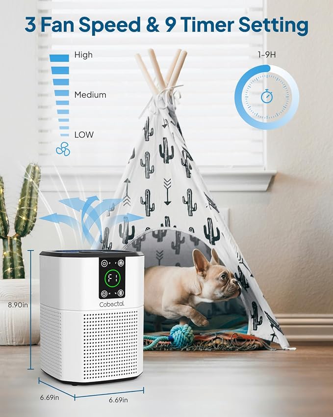 Air Purifier for Home Bedroom, Cobectal Room Air Cleaner - Image 7