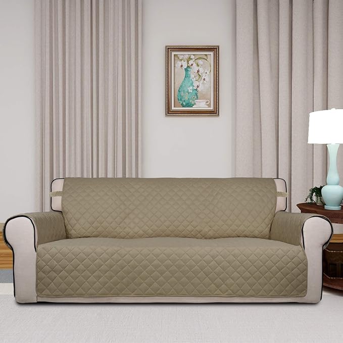 PureFit Reversible Quilted Sofa Cover, Water Resistant Slipcover Furniture - Image 2