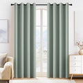 PONY DANCE Sage Green Blackout Curtains by PONYDANCE
