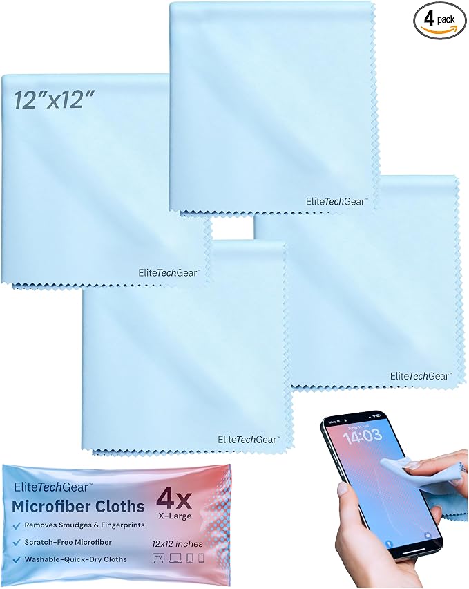 Elite Screens Microfiber Cleaning Cloth by EliteTechGear