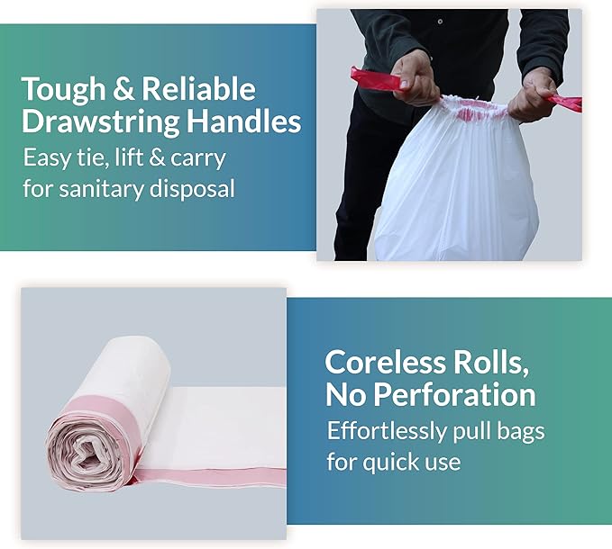 Reli. Tall Kitchen Drawstring Trash Bags 13 Gallon | 500 Count Bulk | Kitchen - Image 4