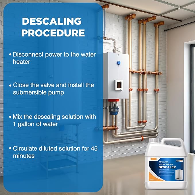 Tankless Water Heater Descaler, Highly Effective Descaler Restores Heating - Image 6
