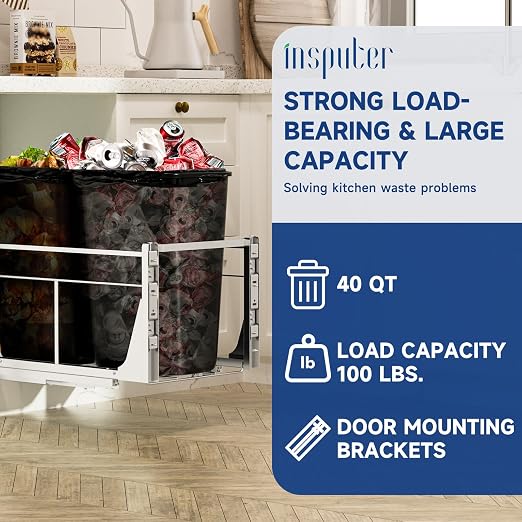 Insputer Double Pull Out Trash Can Under Cabinet - Image 6