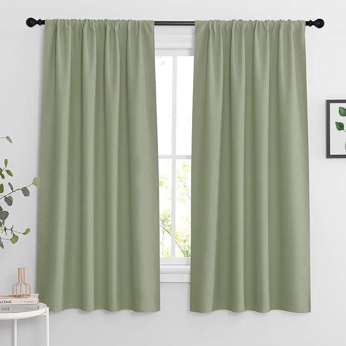 RYB HOME Sage Green 63 inch Curtains by RYBHOME