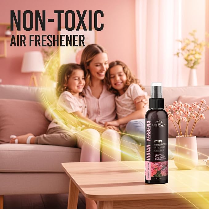 Non-Toxic Odor Eliminator, Natural Geranium & Lemongrass Air Freshener Spray - Image 4