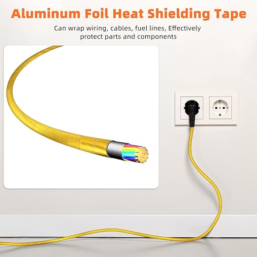 Zonon 2 Rolls Aluminum Foil Tape Heat Shield Tape Barrier Adhesive Reflective - Image 6