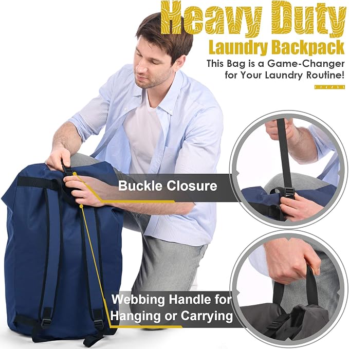 Laundry Bag Backpack Extra Large, 115L Laundry Backpack - Image 4