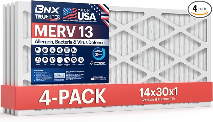 BNX TruFilter 14x30x1 Air Filter MERV 13 by BNX