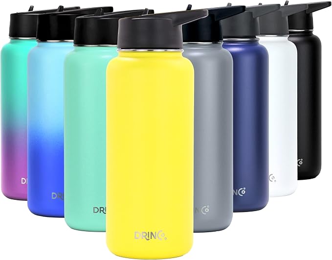 DRINCO Stainless Steel Water Bottle Spout Lid Vacuum Insulated Double Wall by Drinco