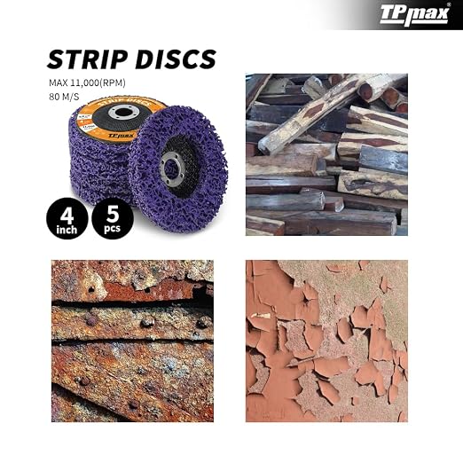 4 inch Stripping Discs Rust Remover Discs Remove Paint and Oxidation 5/8 inch - Image 3