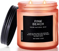 M&SENSE Pink Beach Sands Jar Candle, 11.6oz Pineapple & Coconut Scented Natural by MSENSE