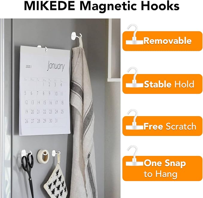 MIKEDE Magnetic Hooks Heavy Duty, 150LB Super Strong Magnetic Hooks - Image 2