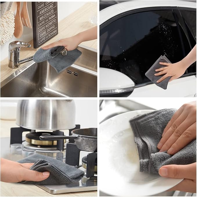 KinHwa Kitchen Washcloths for Dishes Absorbent Microfiber Dish Cloths Quick Dry - Image 6