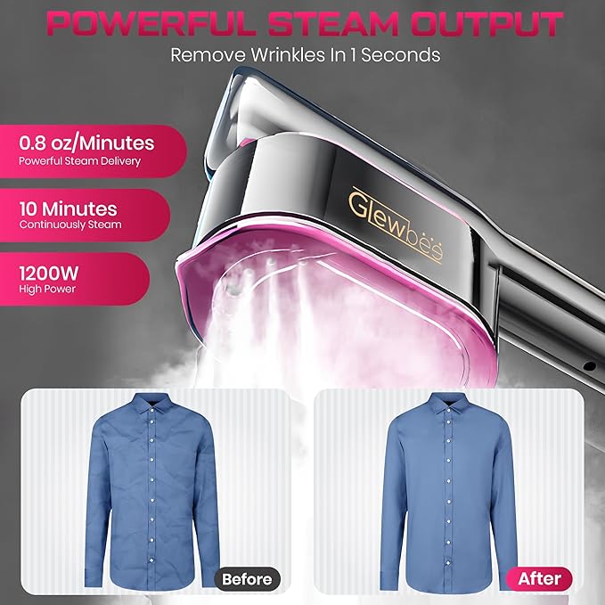 Portable Clothes Steamer, 1200W Touch Screen Handheld Steamer - Image 4
