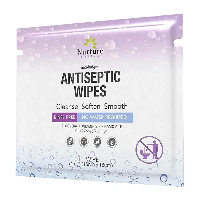 XL Individually Wrapped Nurture Antibacterial Body & Hand Wipes | Alcohol-Free - Image 2