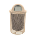 COATEDOUTDOORFURNITURE RDT-P-TAN Heavy Duty Round Trash Receptacle by CoatedOutdoorFurniture