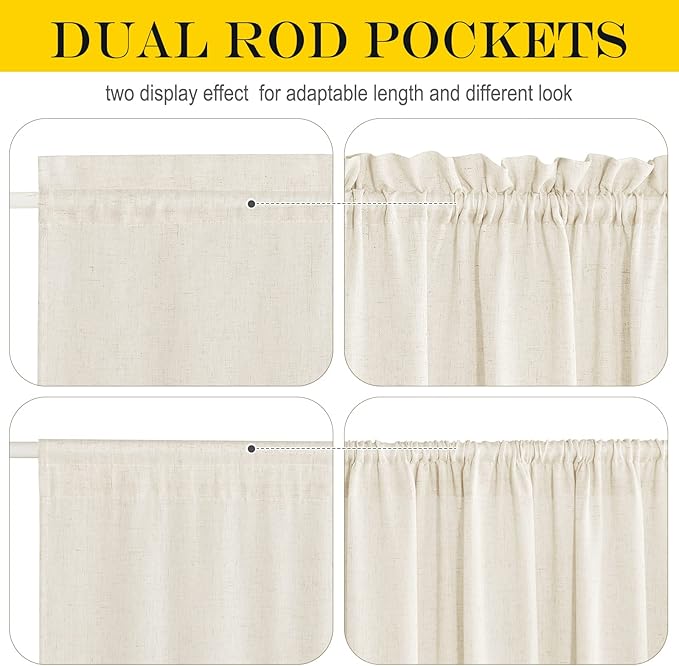 NICETOWN Side Door Curtains for Small Window, French Front Door Window Treatment - Image 5