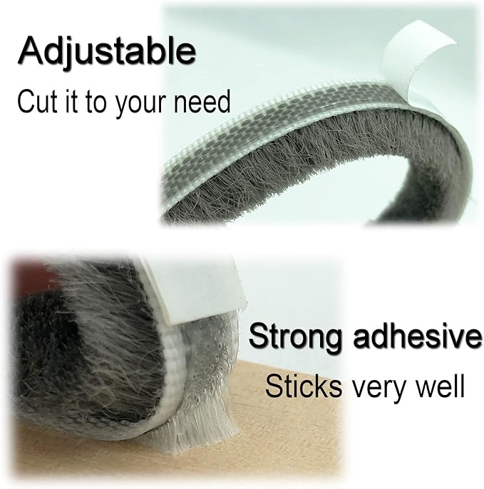 Window Weather Stripping Brush for Sliding Door Frame, Pile Self Adhesive - Image 5