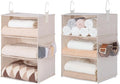 StorageWorks 6-Shelf Jumbo Closet Organizers, Two 3-Shelf Separable Hanging by StorageWorks