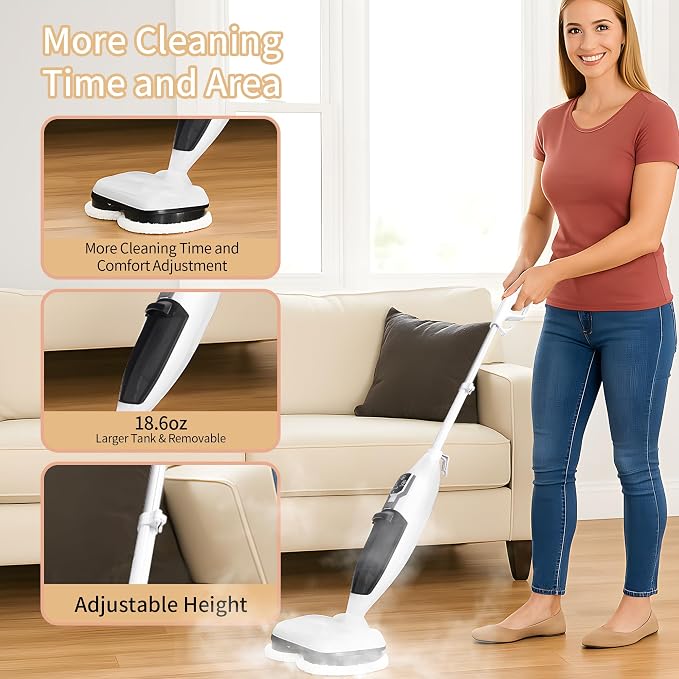 Steam Mop with 13 Accessories, Steam Cleaner - Image 6