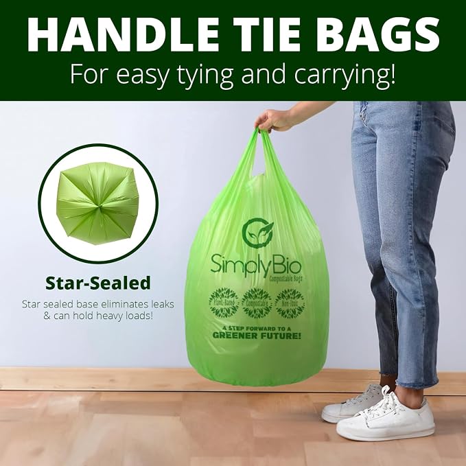 Simply Bio 13 Gallon Compostable Trash Bags Liners - Image 3
