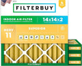 Filterbuy 14x14x2 Air Filter MERV 11 Allergen Defense Replacement, by Filterbuy