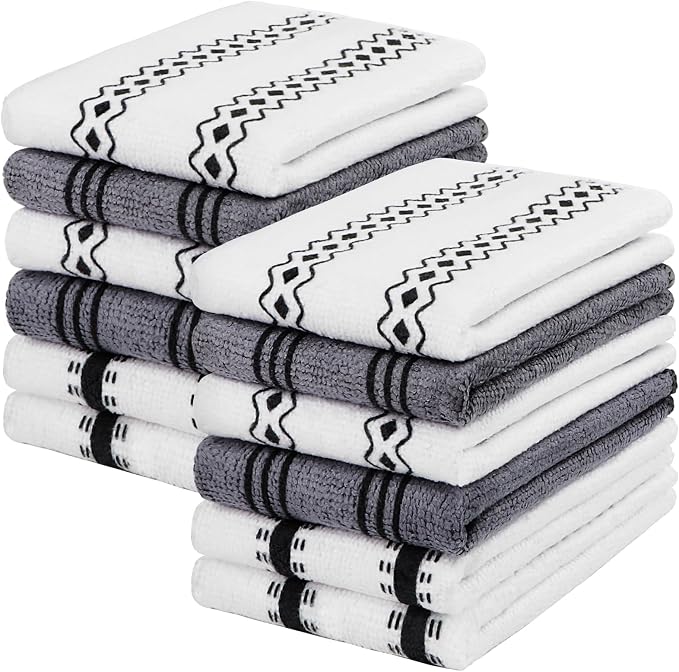 HOMEXCEL Microfiber Cleaning Cloth, Kitchen Towels 12 Pack, Lint Free, by HOMEXCEL